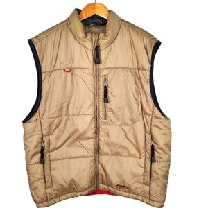 Eddie Bauer Men's Tan Puffer Vest. EBTEK. LG. C0051